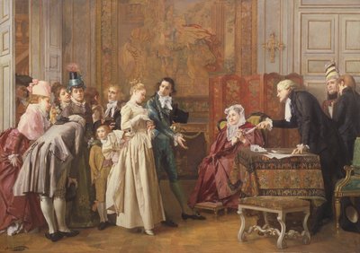 The Marriage by Jules Adolphe Goupil